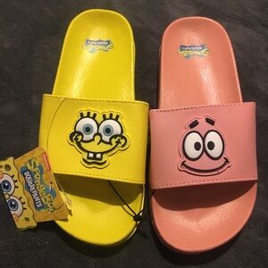 SpongeBob and Patrick sandals. NWT.